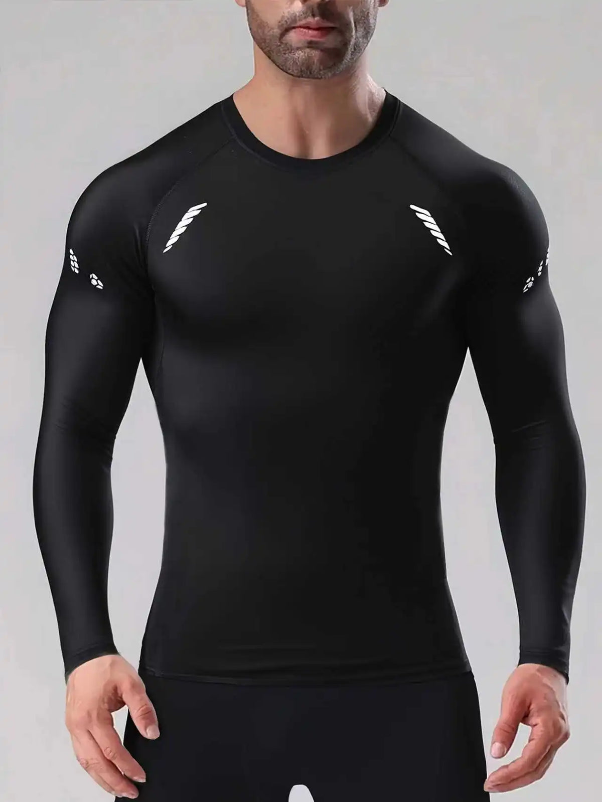 5 Pack Men's Compression Shirts Long Sleeve Workout Gym T-Shirt Running Top Cool Dry Sports Baselayer Undershirts