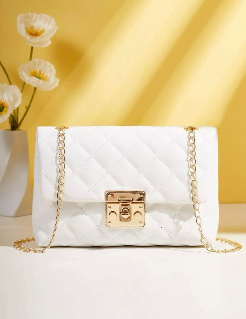 White Quilted Purse