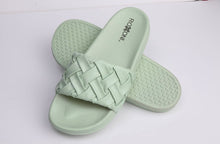Load image into Gallery viewer, Weaved Faux Leather Slides
